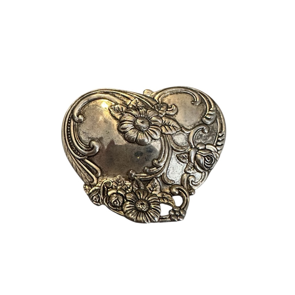 Ornate Silver Vintage Jewelry Box